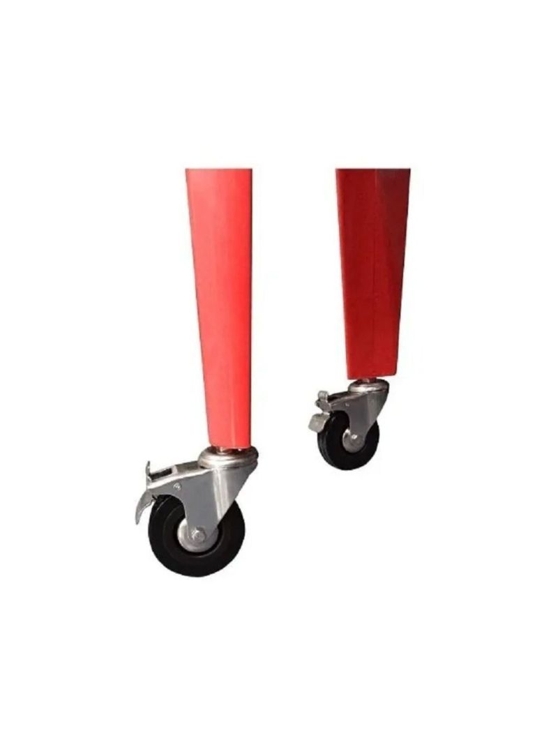 Cooler Retro Metalico Con Ruedas 60 Lts- ROJO-5