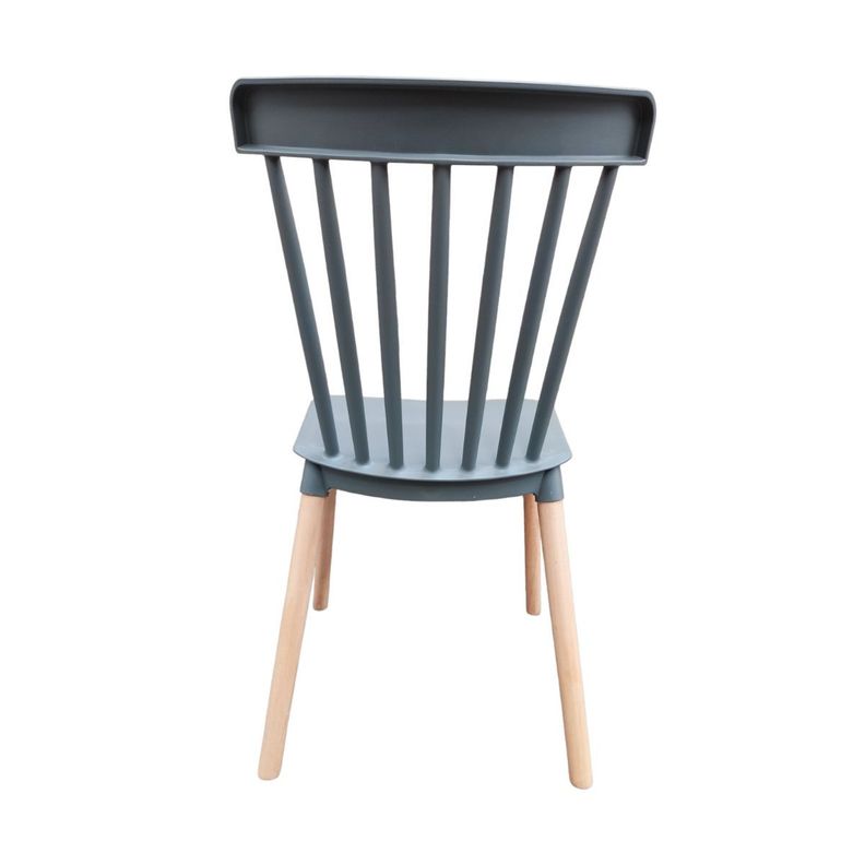 Pack 6 Sillas Windsor Comedor, Terraza, Restaurant- Gris Oscuro-2