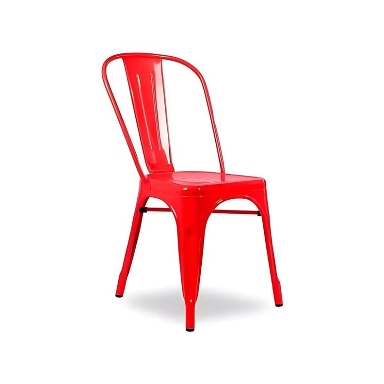 Pack 4 Sillas Tolix Color Rojo, Comedor, Evento, Restaurant-1