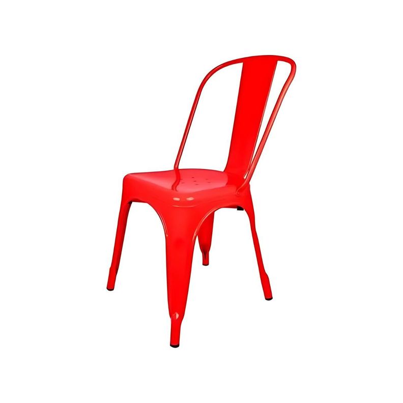Pack 4 Sillas Tolix Color Rojo, Comedor, Evento, Restaurant-2