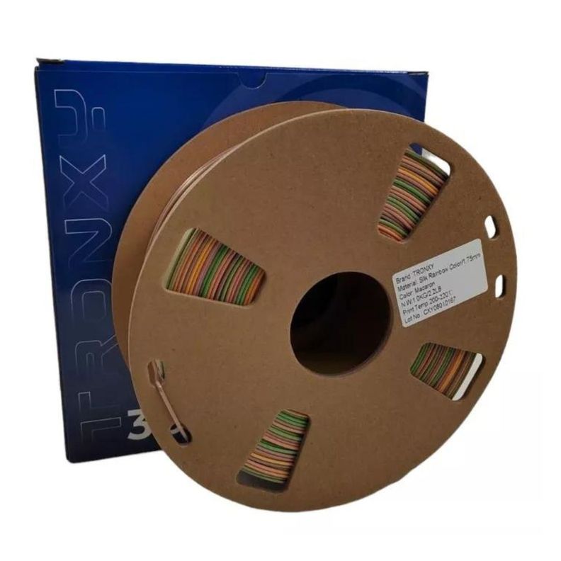 Filamento 3d Pla Seda Arcoiris Tronxy De 1.75mm Y 1kg-  MACARON-0