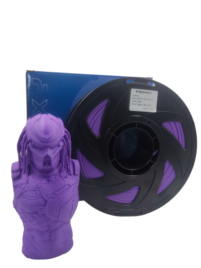 Filamento 3d Pla Mate Tronxy De 1.75 Y 1 kg- MORADO-0
