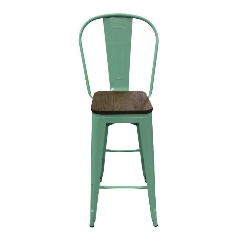 Pack 4 Pisos Taburetes Tolix, 77 Cm Respaldo Bajo- Menta-1