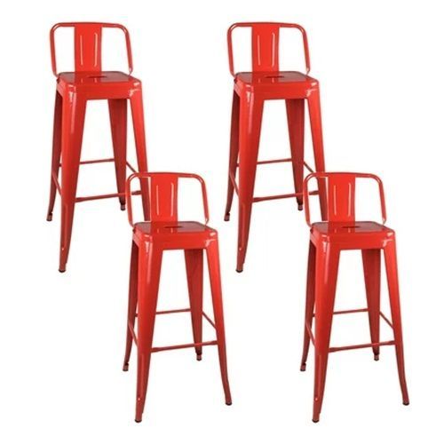 Pack 4 Pisos Taburetes Tolix 66 Cm- Rojo