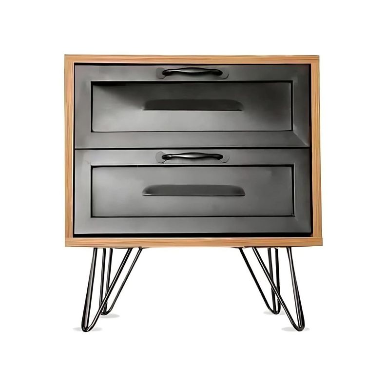 Velador Gibson Mueble Madera Fierro Hogar Dormitorio-0