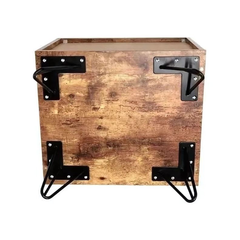 Velador Gibson Mueble Madera Fierro Hogar Dormitorio-2