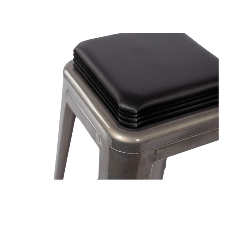 Pack 4 Cojines Magneticos Pisos Taburetes Tolix/ Ecocuero- Negro-0