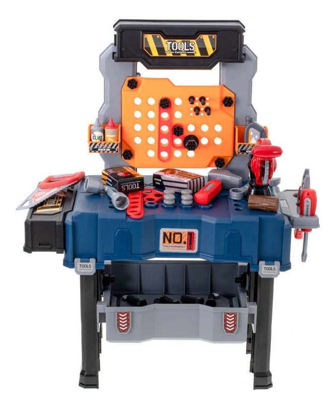 Set Juego Banco De Herramientas 2 En 1, 65 Piezas Mesa Azul-1