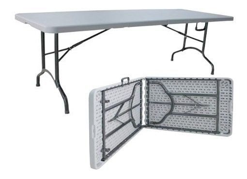 Mesa Plegable Maleta 180cm, Arma Fácil Blanca-0