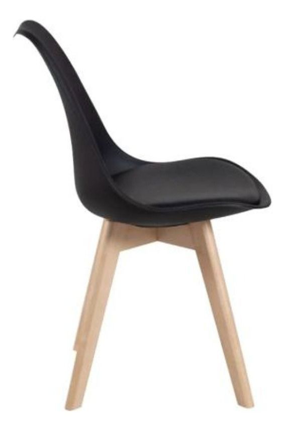 Pack 4 Sillas Tulip Color Negro, Comedor, Bar, Negocio-1