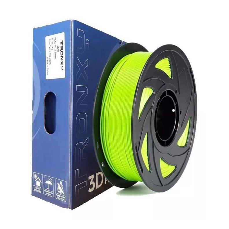 Filamento 3d Pla Tronxy De 1.75mm Y 1kg Verde Fluorescente-0