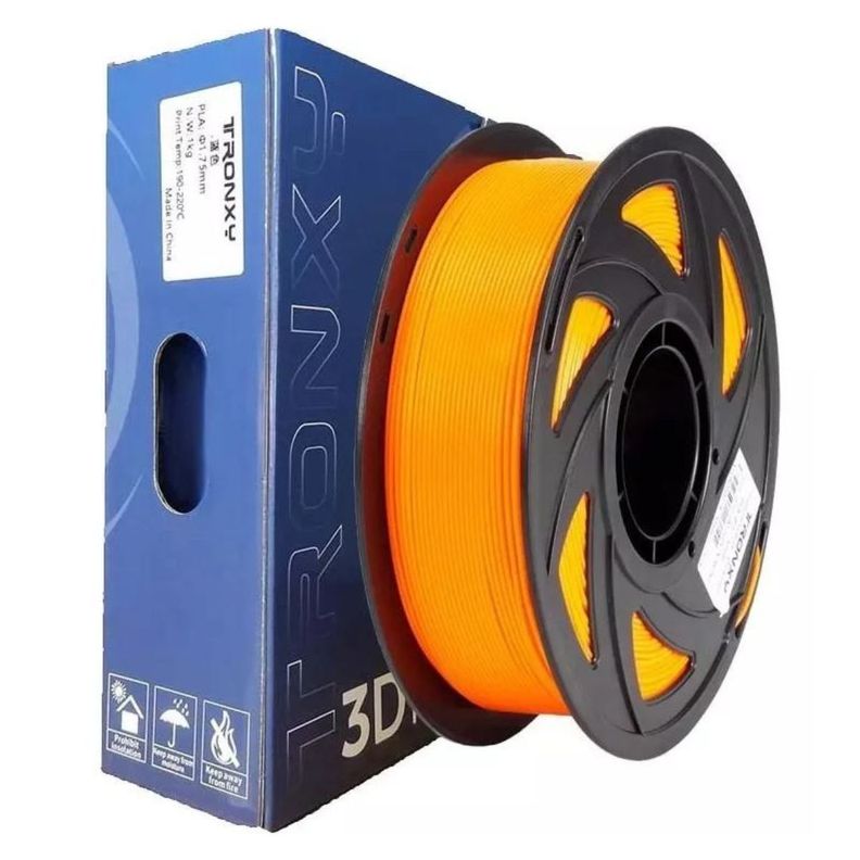 Filamento 3d Pla Tronxy De 1.75mm Y 1kg Fluo Naranja-0