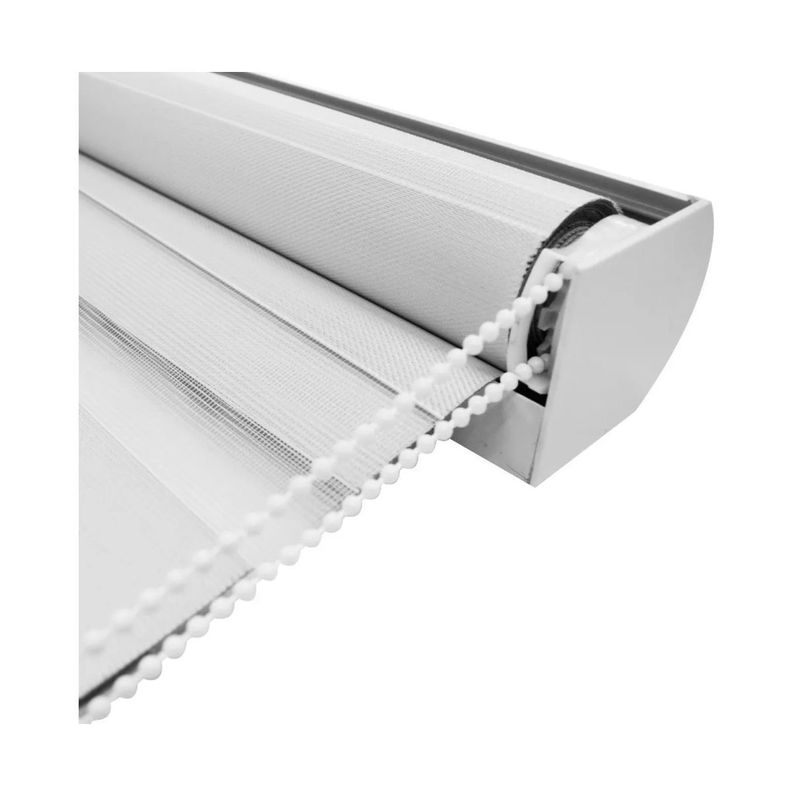 Cortina Roller Zebra Blackout 240x240cm - Blanco-1