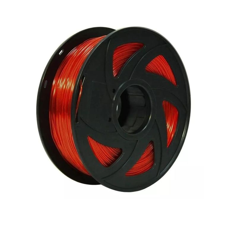 Filamento 3d Petg Tronxy De 1.75mm Y 1kg- ROJO TRANSPARENTE-2