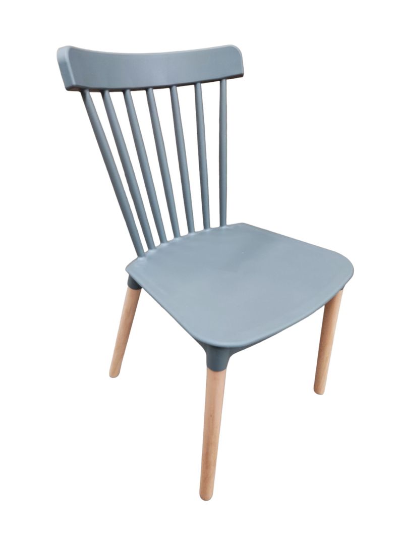 Pack 4 Sillas Windsor Comedor, Terraza, Restaurant- Gris Oscuro Gris [ 20 ]