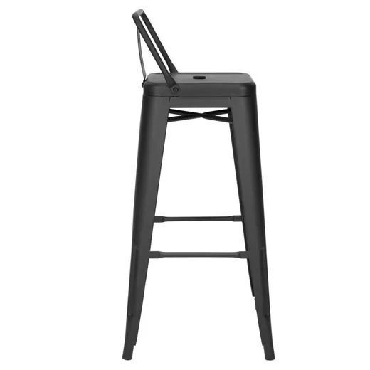 Pack 4 Pisos Taburetes Tolix, 66 Cm- Negro-1