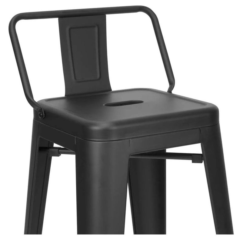 Pack 4 Pisos Taburetes Tolix, 66 Cm- Negro-2