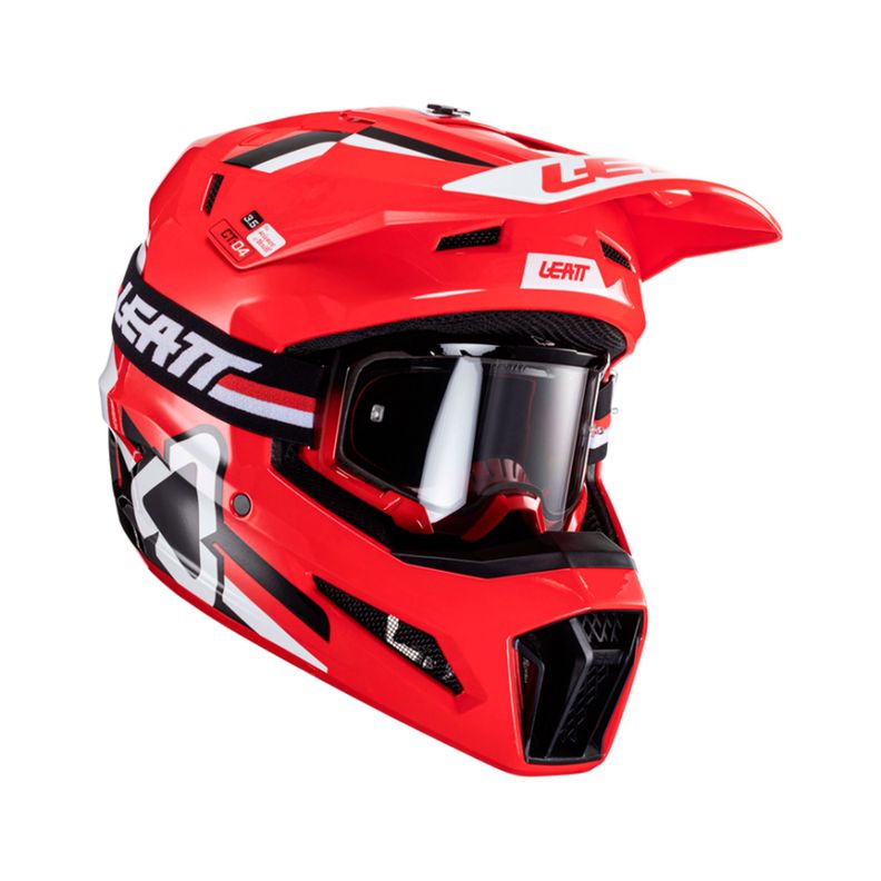 Kit Leatt Casco Con Antiparra Moto 3.5 V24 Rojo XL-0