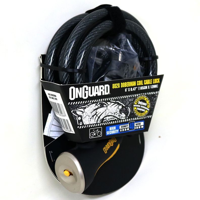 Candado OnGuard Llave Espiral Doberman 185cmX10mm-0