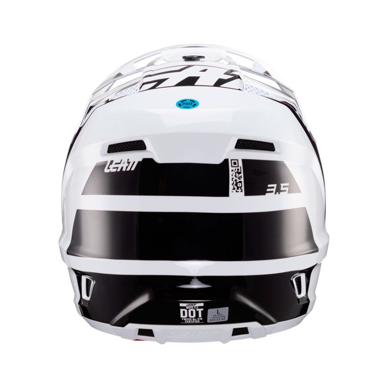 Kit Leatt Casco Con Antiparra Moto 3.5 V24 Negro Blanco XL-2