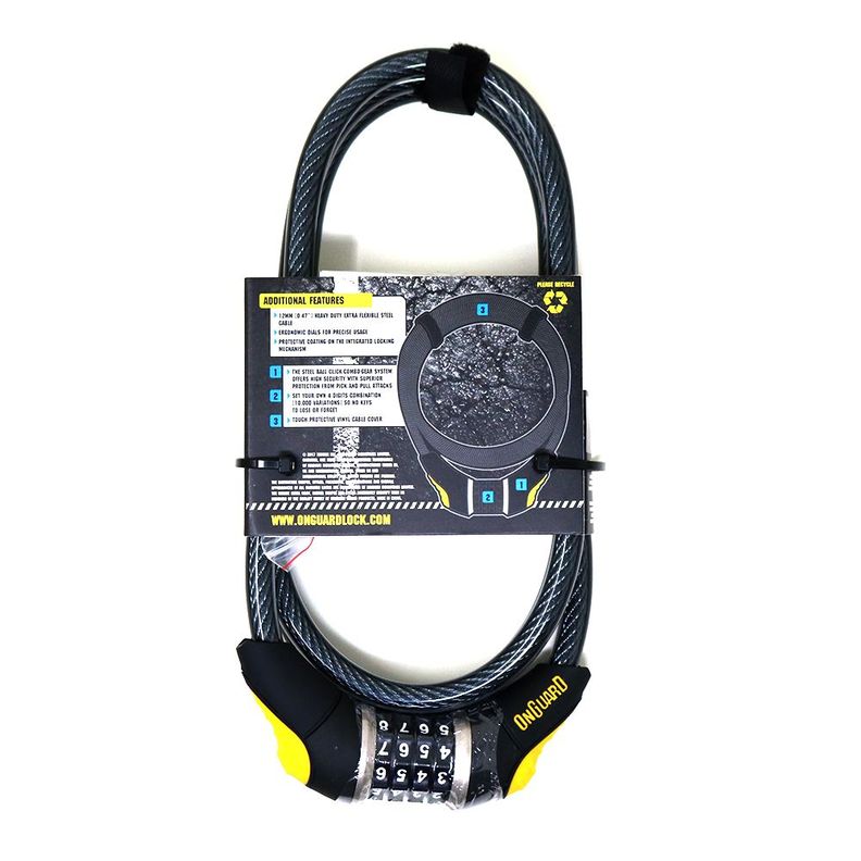 Candado OnGuard Clave Espiral Akita 185cmX12mm-5