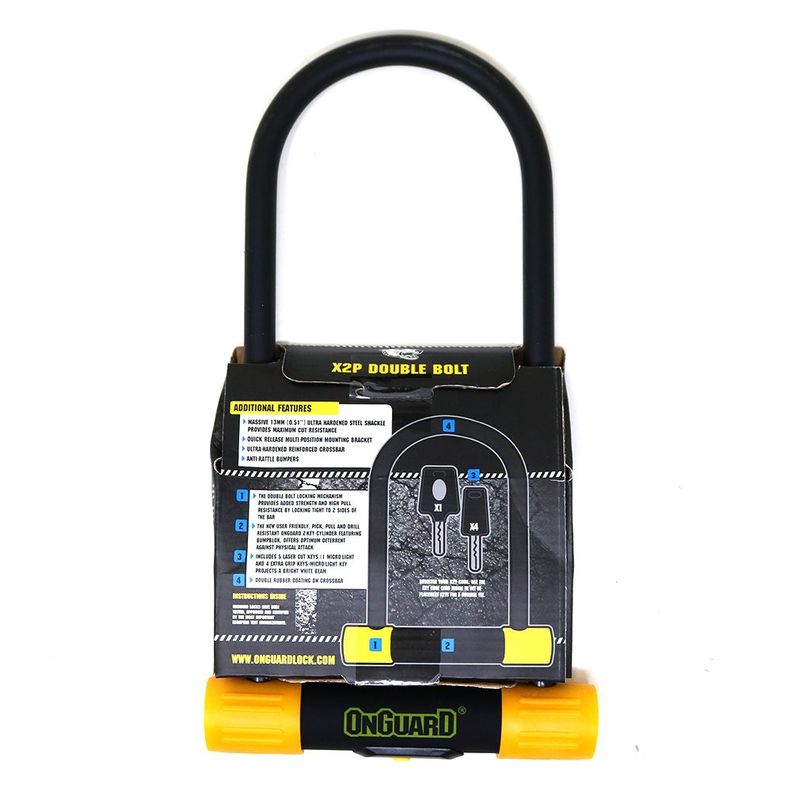 Candado OnGuard Llave U-Lock Bulldog LS 115X292mm-5