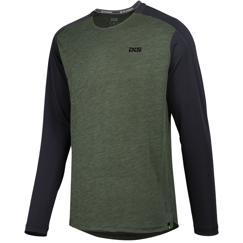 Jersey Flow X L/S Olive-Solid Black M IXS-0