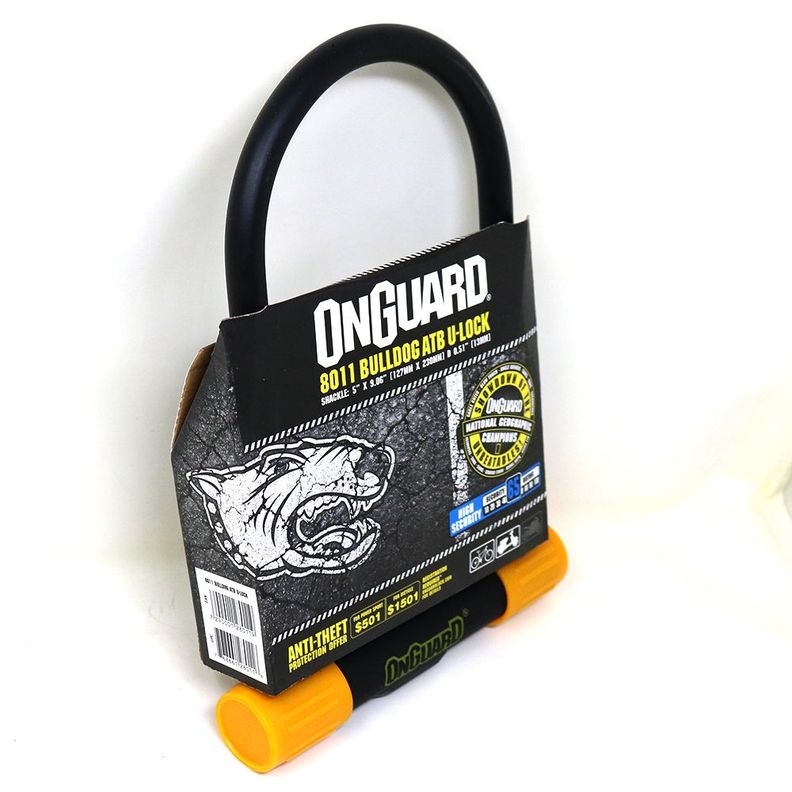 Candado OnGuard Llave U-Lock Bulldog ATB 127X230mm-3