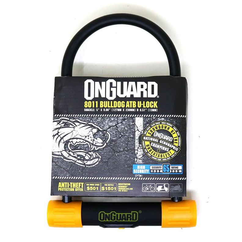 Candado OnGuard Llave U-Lock Bulldog ATB 127X230mm-4
