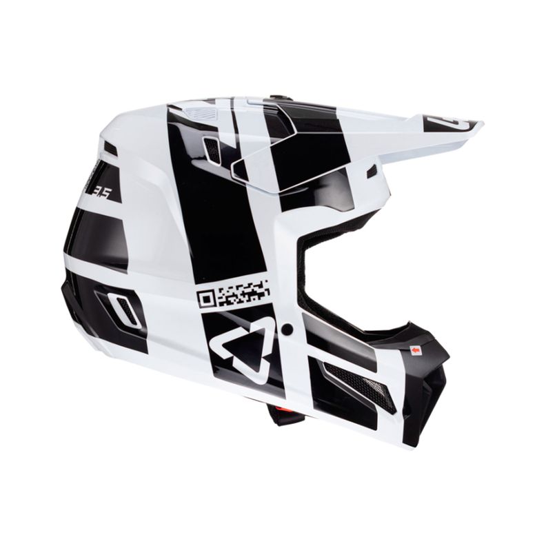 Kit Leatt Casco Con Antiparra Moto 3.5 V24 Negro Blanco M-1