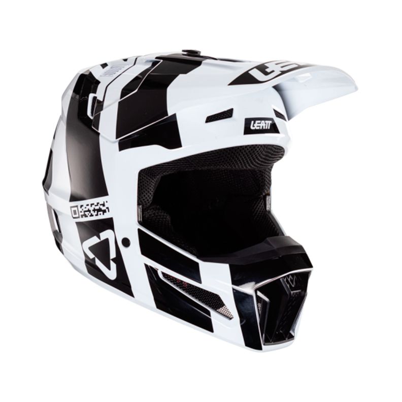 Casco Leatt Moto 3.5 Infantil V24 Blanco Negro M 51-52cm-0