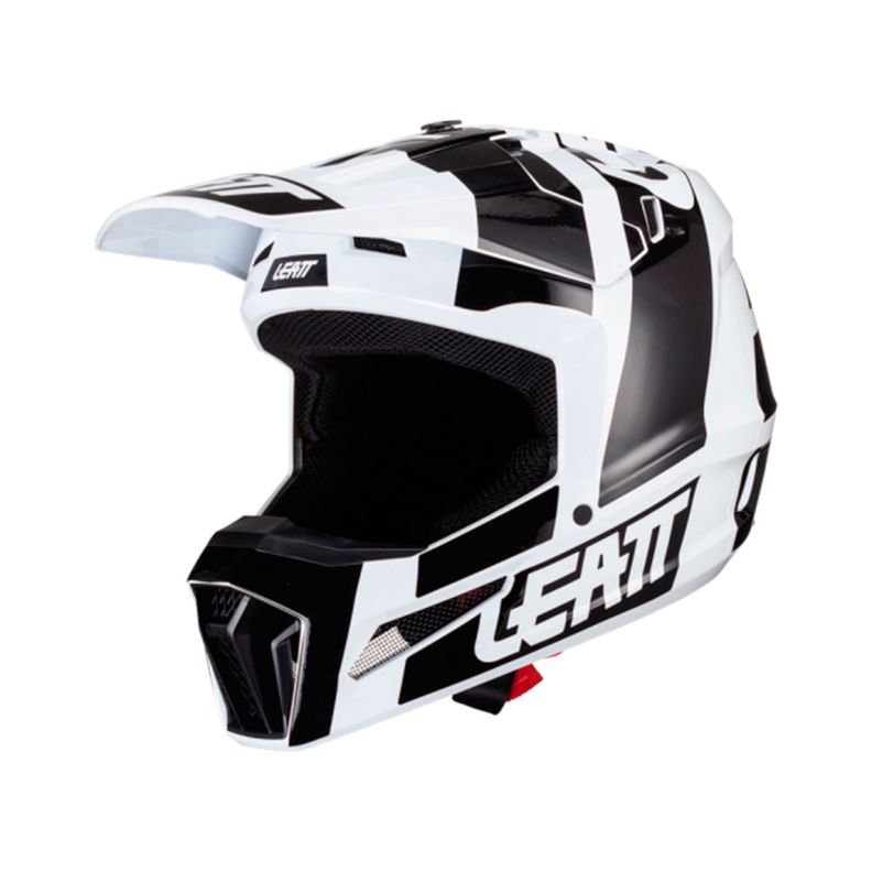 Casco Leatt Moto 3.5 Infantil V24 Blanco Negro M 51-52cm-2