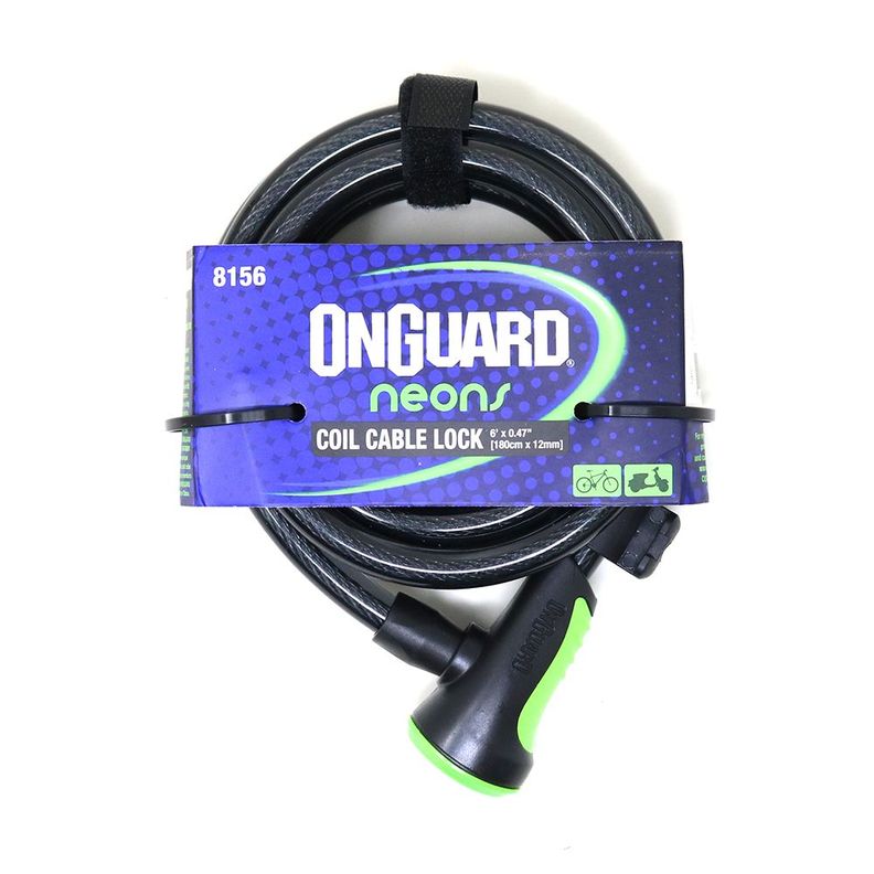 Candado OnGuard Llave Espiral NS Coil 180cmX12mm-1