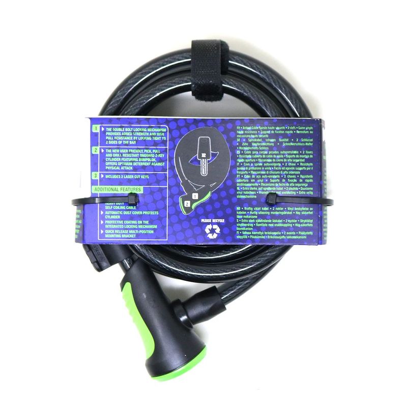 Candado OnGuard Llave Espiral NS Coil 180cmX12mm-2