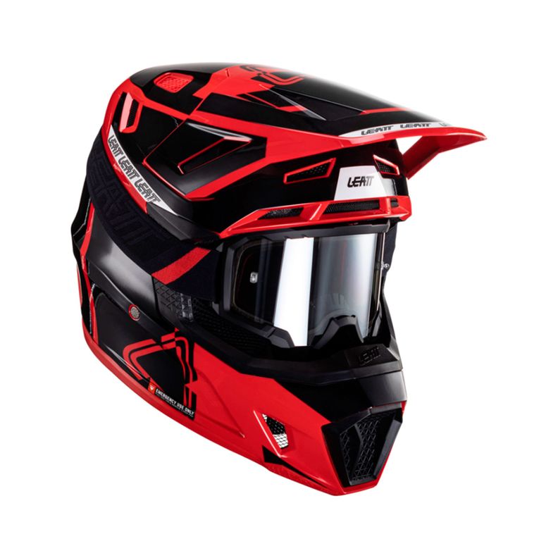 Kit Leatt Casco Con Antiparra Moto 7.5 V24 Rojo S-0