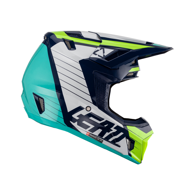 Kit Leatt Casco Con Antiparra Moto 7.5 V23 Azul L-1