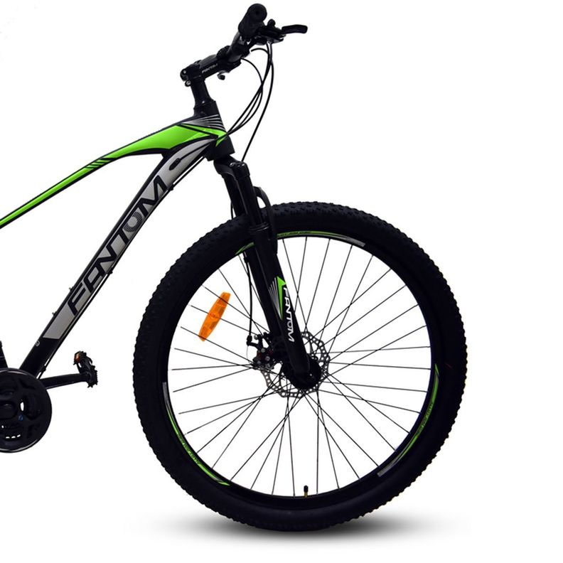 Bicicleta Fantom 27.5 Aluminio Disco Negro Verde-2