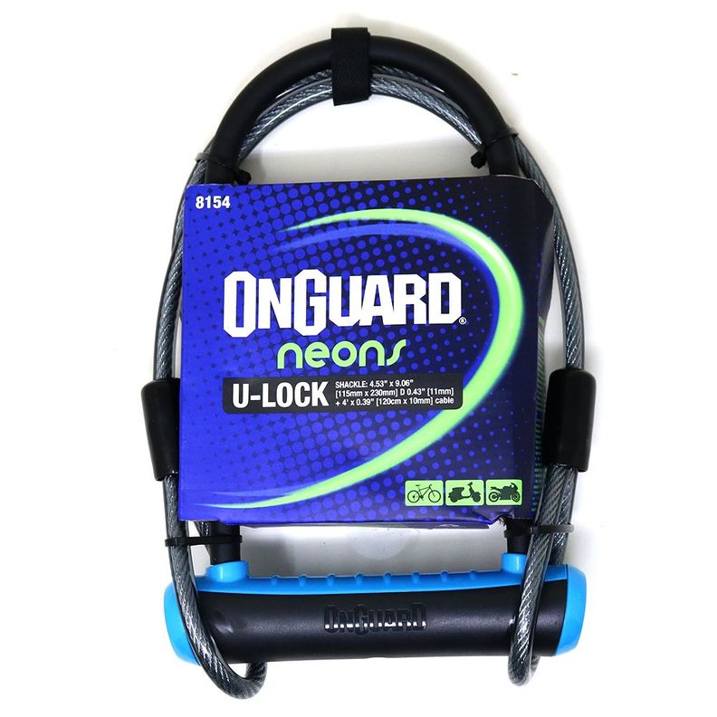 Candado OnGuard Llave U-Lock NS Cable 115X230mm-1