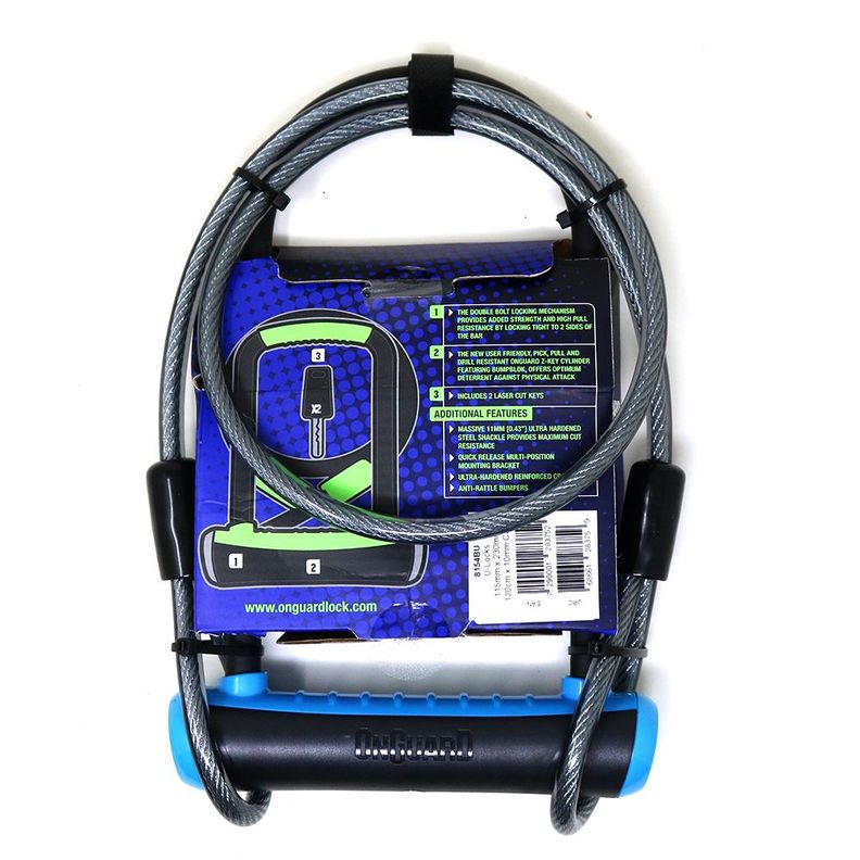 Candado OnGuard Llave U-Lock NS Cable 115X230mm-2