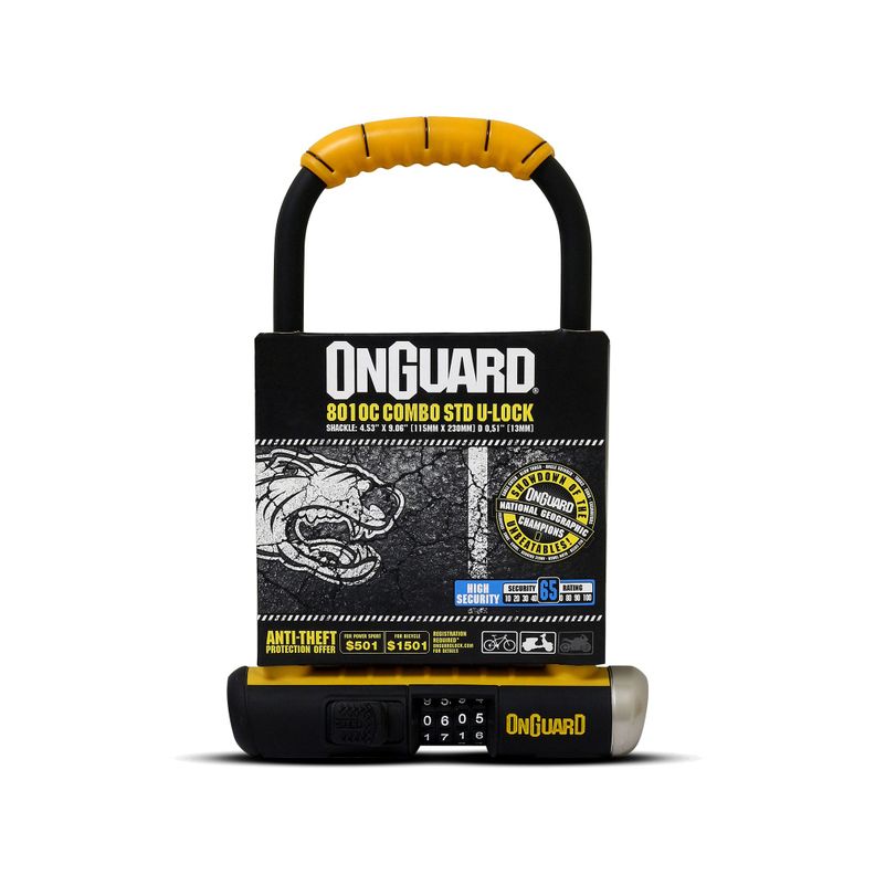 Candado OnGuard Clave U-Lock Combo STD 115X230mm-3