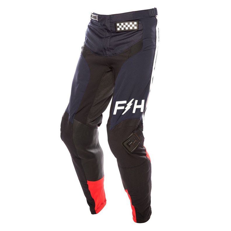 Pantalon MX Raven Moto 2 Leather Az/Rj/Neg 34 FastHouse-0