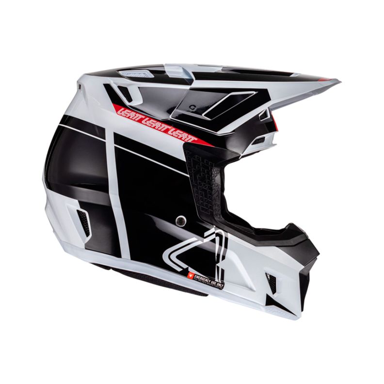 Kit Leatt Casco Con Antiparra Moto 7.5 V24 Negro Blanco XL-1