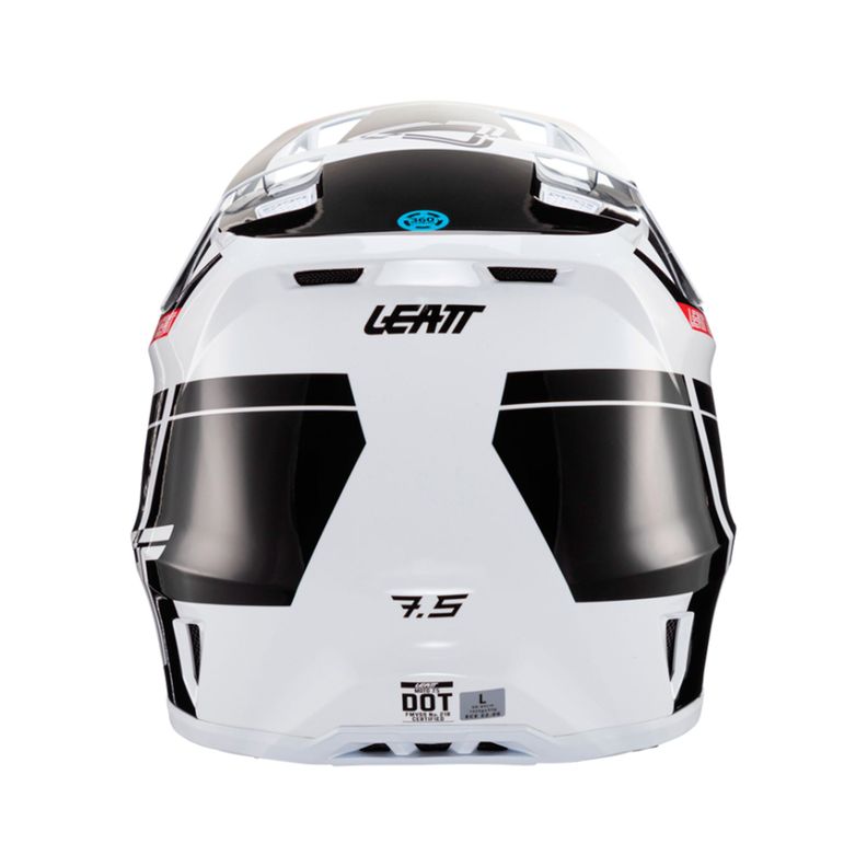 Kit Leatt Casco Con Antiparra Moto 7.5 V24 Negro Blanco XL-7