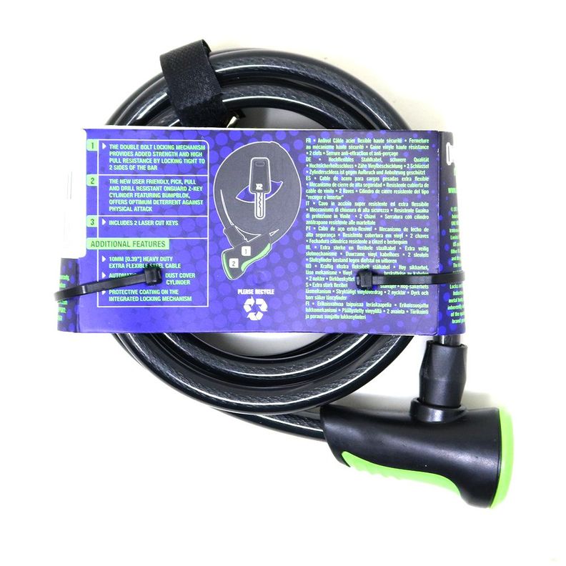 Candado OnGuard Llave Espiral NS 180cmX10mm-5
