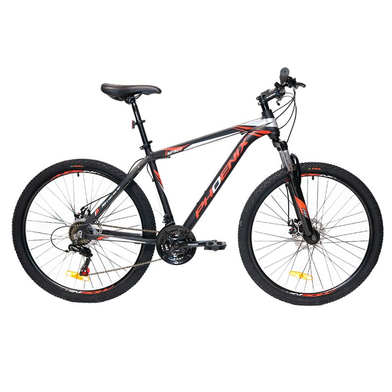 Bicicleta Phoenix MTB Aro 27.5" 21 Velocidades Freno Disco Negro-0