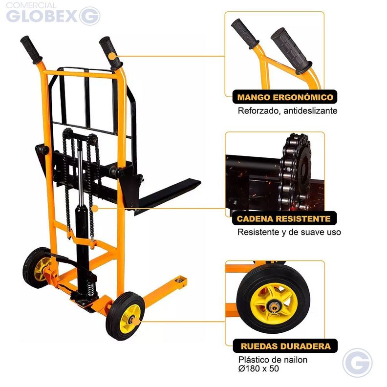 Yegua O Apilador Hidráulico Manual 200 Kg, Elevación 90 Cms-3