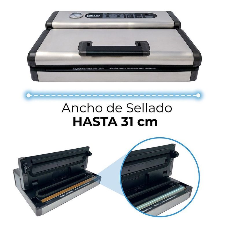 Selladora al Vacio Valley + 5 rollos 22cm X 5mt-1