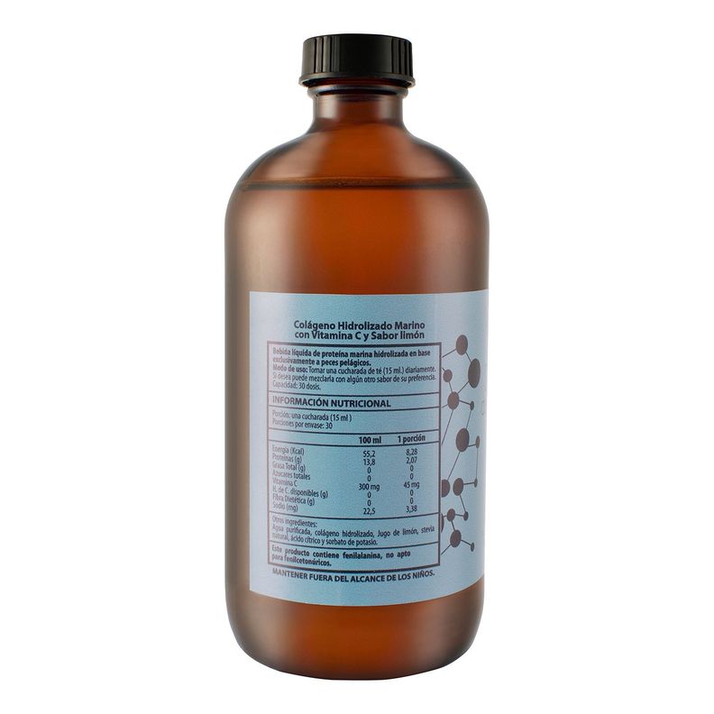 Colágeno Hidrolizado Marino Líquido, vitamina C-3