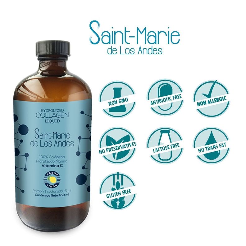Colágeno Hidrolizado Marino Líquido, vitamina C-1