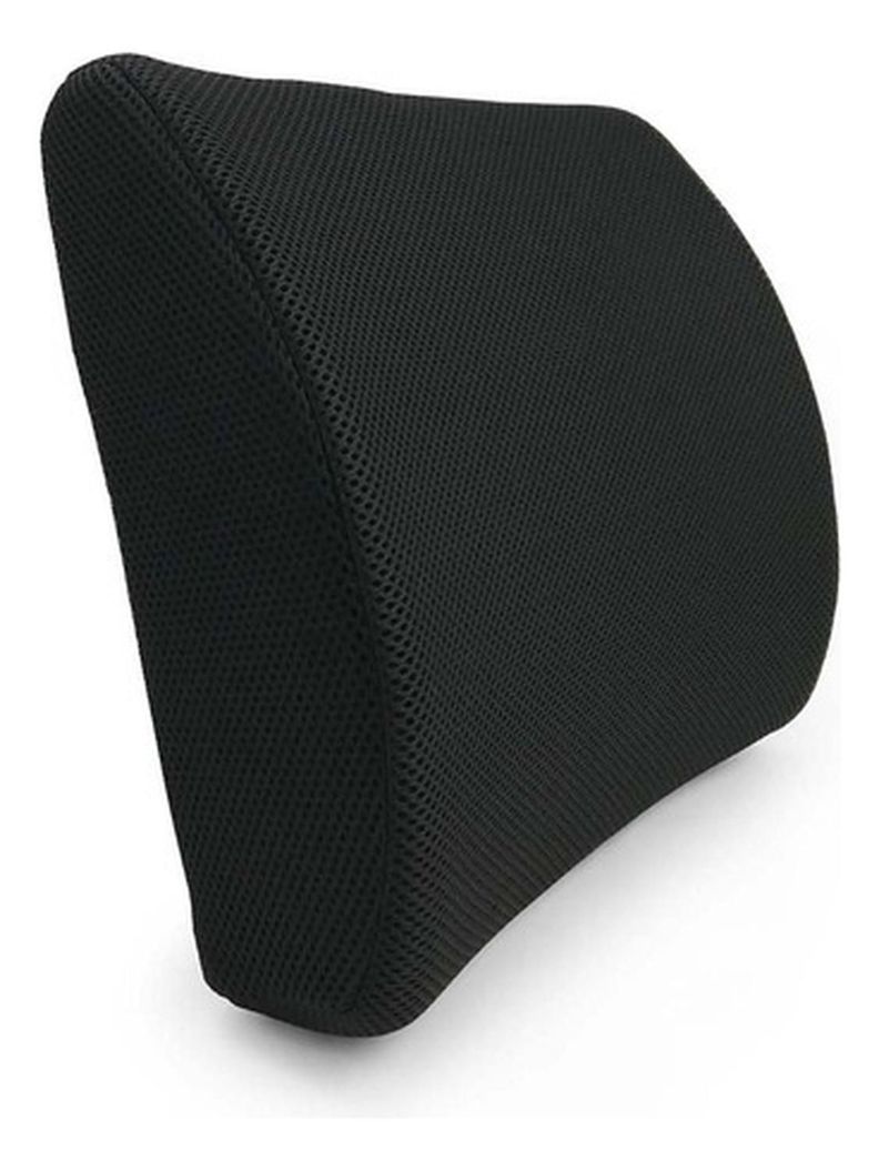 Cojin Lumbar Viscoelástico Color Negro -electromedicina-1
